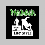 Parkour Sport and Lifestyle mikina na zips s kapucou stiahnuteľnou šnúrkami